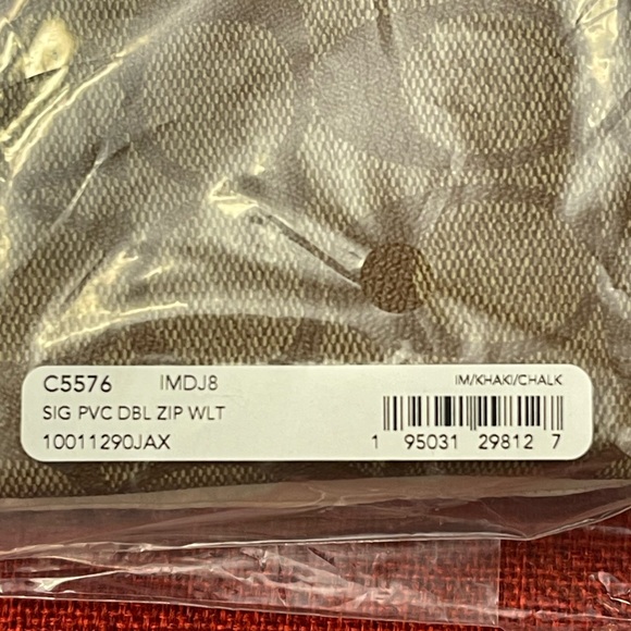 Coach Women's Signature Canvas & Leather Double Zip Wristlet - Picture 2 of 7